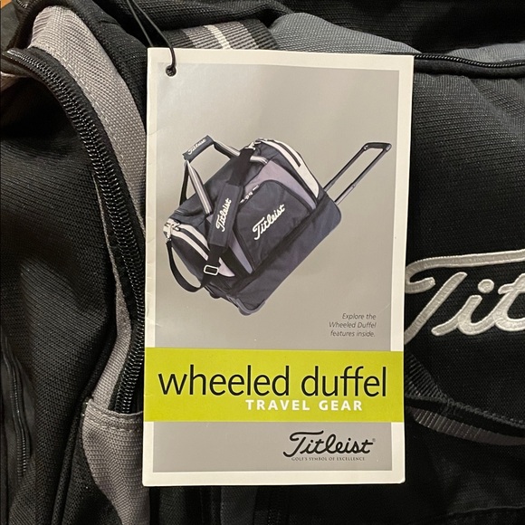 Titleist Black and Gray Expandable Duffel Bag with Wheels - Picture 7 of 16